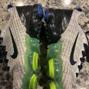 Nike Kids VaporMax  Gray and Neon Green Sneakers